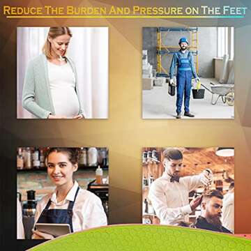 3/4 High Arch Support Insoles for Men/Women, Plantar Fasciitis Insoles, Orthotic Flat Feet, Over-Pronation | Relief Plantar Fasciitis, Heel Pain(Orange, XL:Men 9-11/Women 10-12)