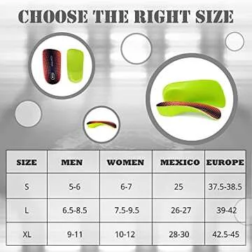 3/4 High Arch Support Insoles for Men/Women, Plantar Fasciitis Insoles, Orthotic Flat Feet, Over-Pronation | Relief Plantar Fasciitis, Heel Pain(Orange, XL:Men 9-11/Women 10-12)
