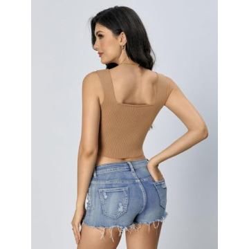 Perfect Fit Verdusa Women's Square Neck Crop Top
