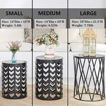 Y&M Nesting Side Table Set - Modern Elegant Decor