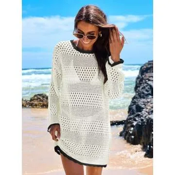 Chic ANRABESS Crochet Swim Cover Up for Summer Fun