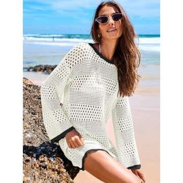 Chic ANRABESS Crochet Swim Cover Up for Summer Fun