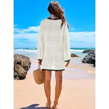 Chic ANRABESS Crochet Swim Cover Up for Summer Fun