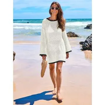 Chic ANRABESS Crochet Swim Cover Up for Summer Fun