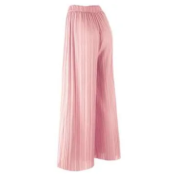 Stylish Women’s High Waisted Pleated Palazzo Pants