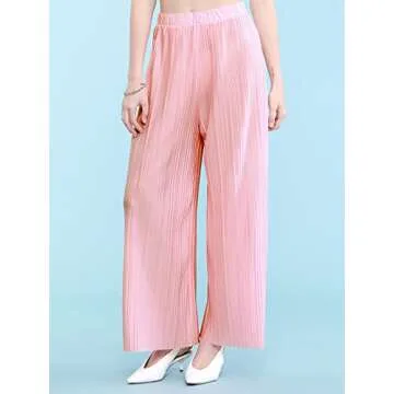 Stylish Women’s High Waisted Pleated Palazzo Pants