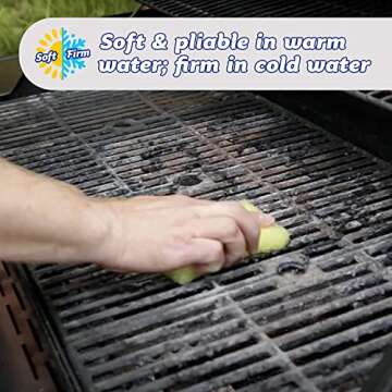 Scrub Daddy Large Sponge - Big Daddy - Scratch-Free Multipurpose Dish Sponge - BPA Free & Made with Polymer Foam - Stain & Odor Resistant Kitchen Sponge (1 Count)