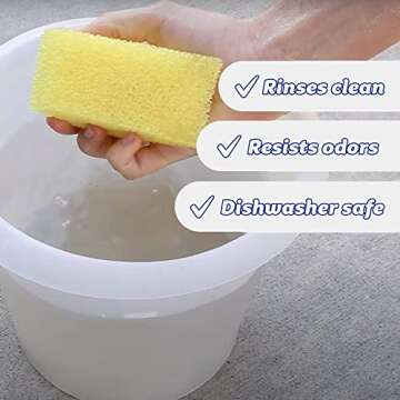 Scrub Daddy Large Sponge - Big Daddy - Scratch-Free Multipurpose Dish Sponge - BPA Free & Made with Polymer Foam - Stain & Odor Resistant Kitchen Sponge (1 Count)