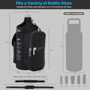 icolor Magnetic Gym Bag for Water Bottle & Accessories