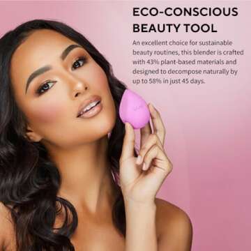 UVé Beauty Makeup Sponge - Helio Sponges Makeup Blender for Foundation, Powder & Cream Application - Vegan & Cruelty-Free Makeup Sponges for Blending & Face Sponges for Cleansing