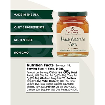 Stonewall Kitchen Peach Amaretto Jam - Gourmet Delight