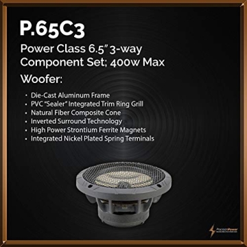 Precision Power P.65C3 6.5" 3-Way Component Speaker System