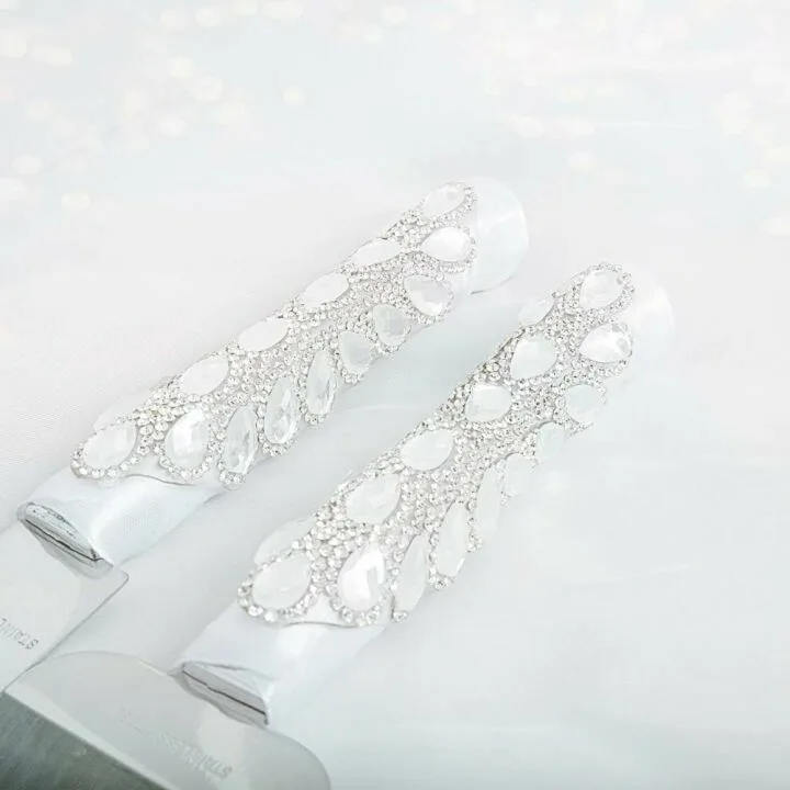 Elegant Wedding Cake Knife and Server Set