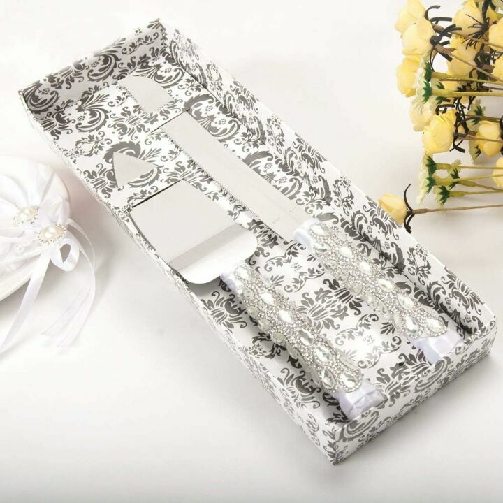 Elegant Wedding Cake Knife and Server Set