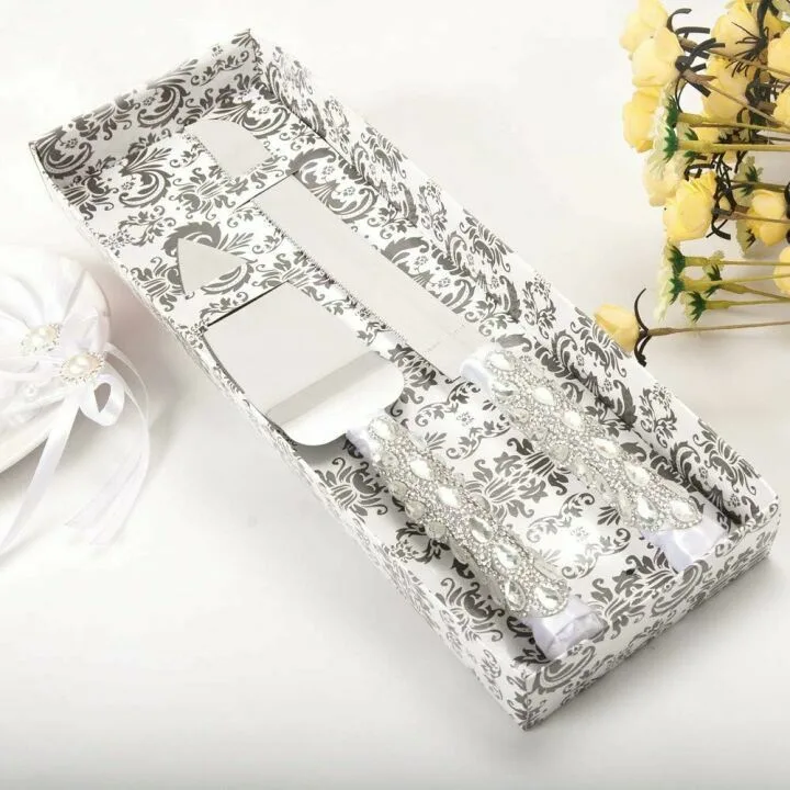 Elegant Wedding Cake Knife and Server Set