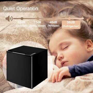 Fox Shack 1.7 Cu Ft Small Fridge with Freezer, Low noise, Energy-efficient, Countertop Refrigerator, Single Door Refrigerator for Apartment, Dorm, Kitchens, Office and Bedroom