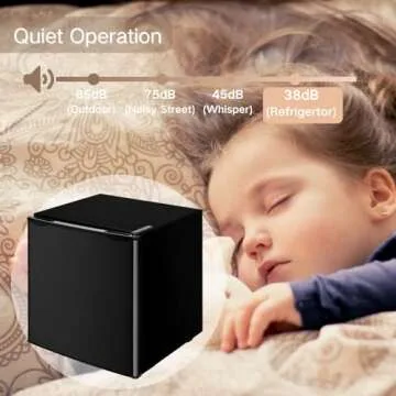 Fox Shack 1.7 Cu Ft Small Fridge with Freezer, Low noise, Energy-efficient, Countertop Refrigerator, Single Door Refrigerator for Apartment, Dorm, Kitchens, Office and Bedroom