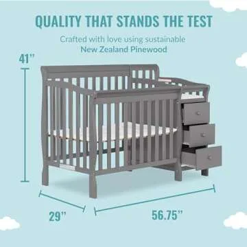 Dream On Me Jayden 4-in-1 Mini Convertible Crib