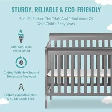 Dream On Me Jayden 4-in-1 Mini Convertible Crib