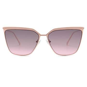 SOJOS Trendy Rectangular Cateye Sunglasses Womens 90's Retro Shades Sunnies Gafas de sole SJ1172