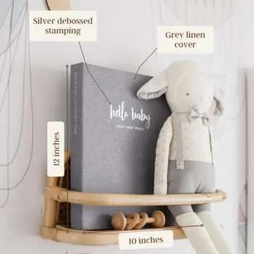 Peachly Minimalist Baby Memory Book | Baby First Year Keepsake for Milestones | Baby Books First Yea...