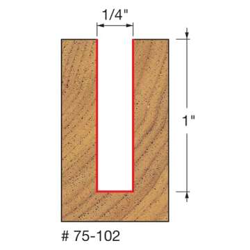 Freud 75-102 1/4" Up Spiral Router Bit for Woodworking