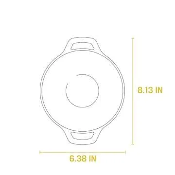 Lodge Pre-Seasoned Cast Iron Mini WOK - Dual Assist Handle - Use in the Oven, on the Stove, or on the Grill - 6.25 Inch