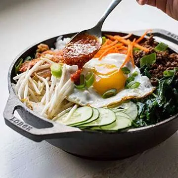 Lodge Pre-Seasoned Cast Iron Mini WOK - Dual Assist Handle - Use in the Oven, on the Stove, or on the Grill - 6.25 Inch