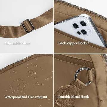 ODODOS Adjustable Crossbody Bag For Travel & Workouts