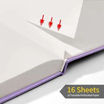 Annecy Blank Journal Notebook, Medium 5.5x 8.25, 160 Pages 100GSM Writing Paper, A5 Purple Faux Leather Cover with Pen Loop