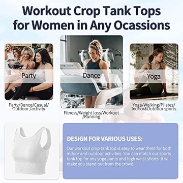 Queerier Reversible Crop Tank Tops for Women Fitness Wear