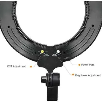 LimoStudio LED Ring Light 18-inch Diameter with Height 71.5" Tripod Stand, Phone Holder, Mount Adapter, Bluetooth Remote Shutter with Strap, AGG1451