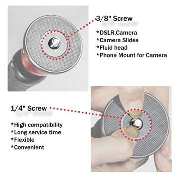 IFOOTAGE Camera Travel Monopod, Video Monopod with Desktop Tripod, Compatible with DSLR Cameras & Camcorders, Aluminum Alloy, Solid Light Weight, 24.4-59inch