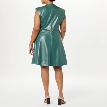 Chic Vegan Leather Cut-Out Mini Dress for Women
