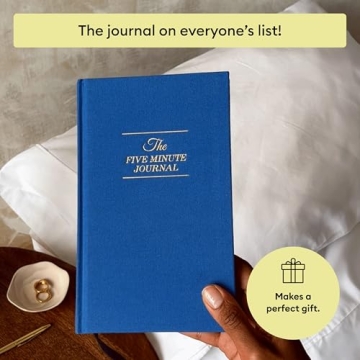 The Five Minute Journal, Original Daily Gratitude Journal 2025, Reflection & Manifestation Journal for Mindfulness, Undated Daily Journal with Gold Foiling, Plastic-Free, Blue - Intelligent Change