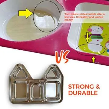 Kids Stainless Steel Section Plates