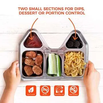 Kids Stainless Steel Section Plates