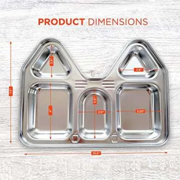 Kids Stainless Steel Section Plates