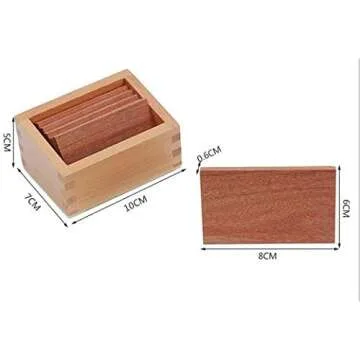 Adena Montessori Baric Tablets with Box Montessori Homeschooling Sensorial Materials for Toddlers