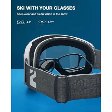 ZIONOR X11 Ski Goggles with Magnetic Lens System