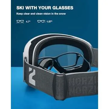 ZIONOR X11 Ski Goggles with Magnetic Lens System