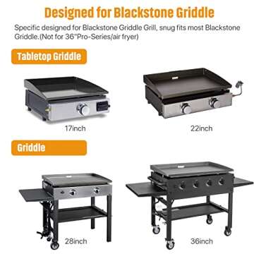 RUSFOL Stainless Steel Griddle Caddy with Magnetic BBQ Utensils Strip for 28"/36" Blackstone Griddles, with a Allen Key, Space Saving BBQ Accessories Storage Box, Free from Drill Hole&Easy to Install