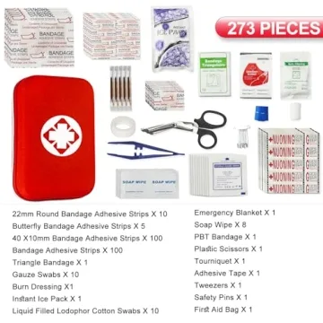 Car-Home Survival First-Aid Kit 273Pcs YIDERBO Emergency Gear