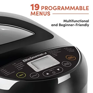 Elite Gourmet Bread Maker - 19 Functions, 3 Sizes