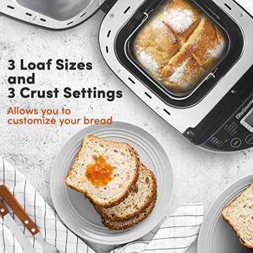 Elite Gourmet Bread Maker - 19 Functions, 3 Sizes
