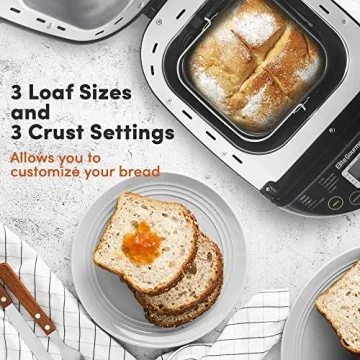 Elite Gourmet Bread Maker - 19 Functions, 3 Sizes
