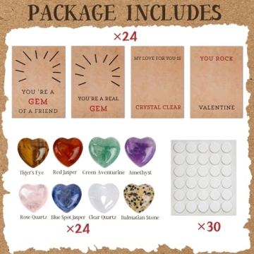 Valentine's Day Gift Cards with Heart Crystals for Kids