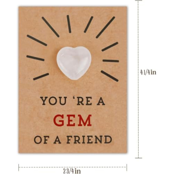 Valentine's Day Gift Cards with Heart Crystals for Kids