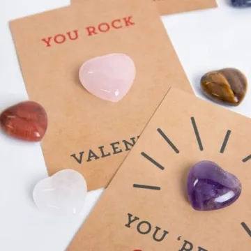 Valentine's Day Gift Cards with Heart Crystals for Kids