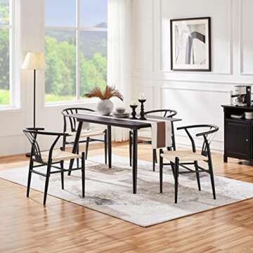 Stylish Yaheetech 4PCS Weave Dining Chairs for All